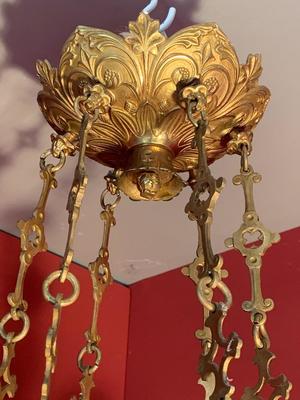 Sanctuary Lamps style Romanesque en Bronze Gilt, France 19 th century ( Anno 1875 )