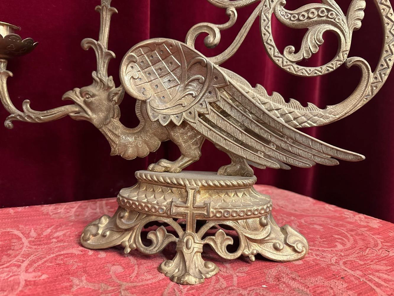 Pair Romanesque - Style Candle Holders