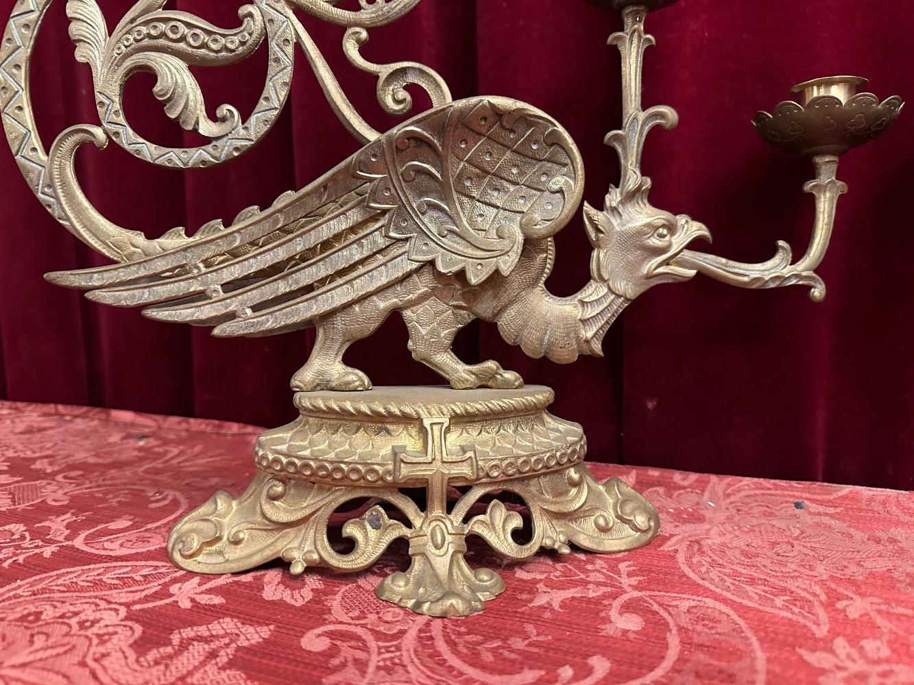 Pair Romanesque - Style Candle Holders