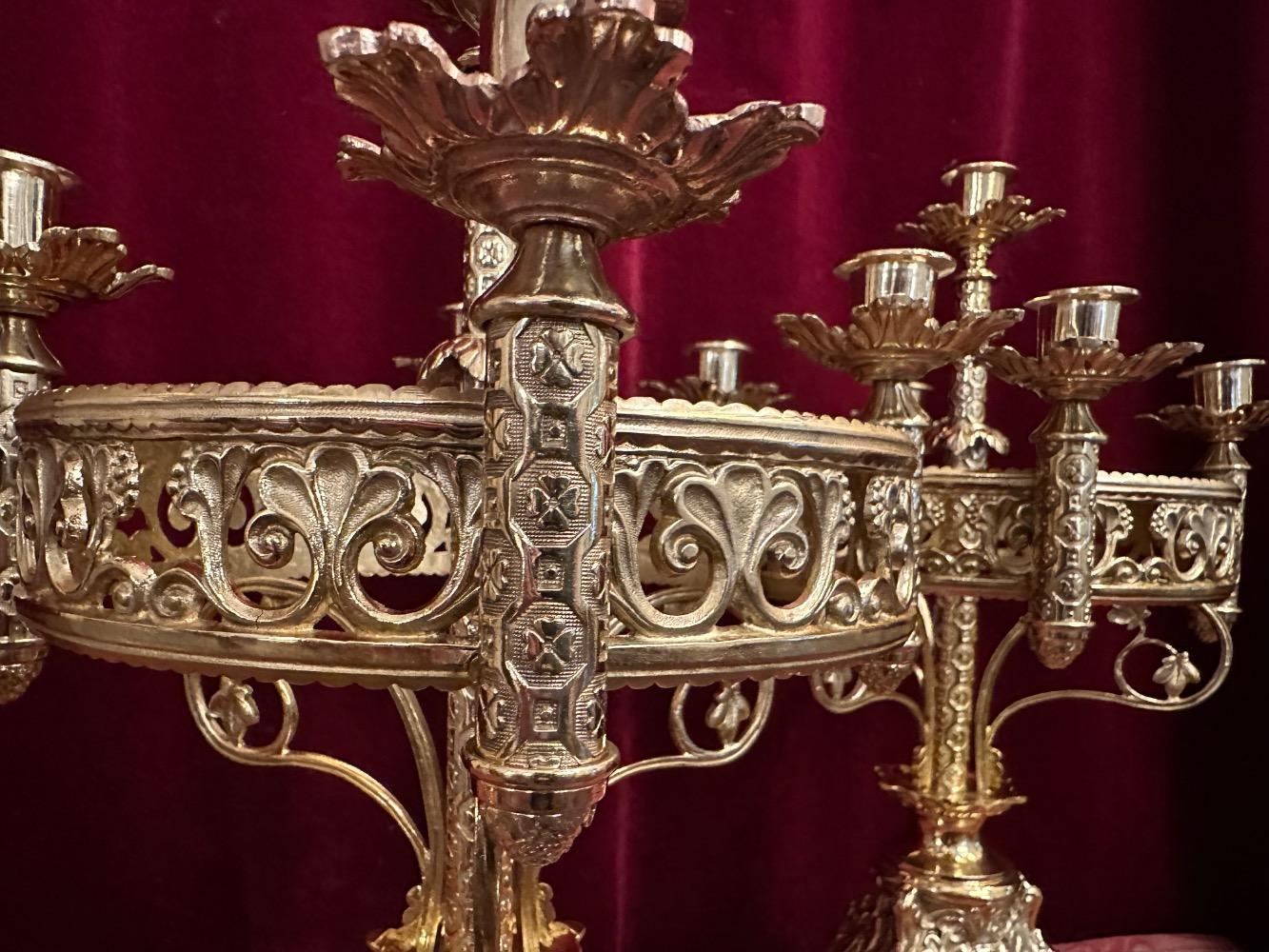 Pair Romanesque - Style Candle Holders