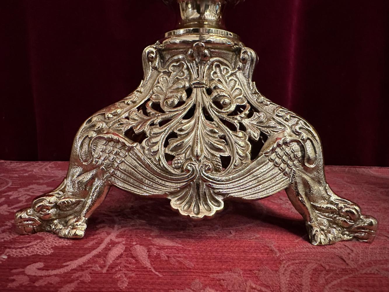 Pair Romanesque - Style Candle Holders