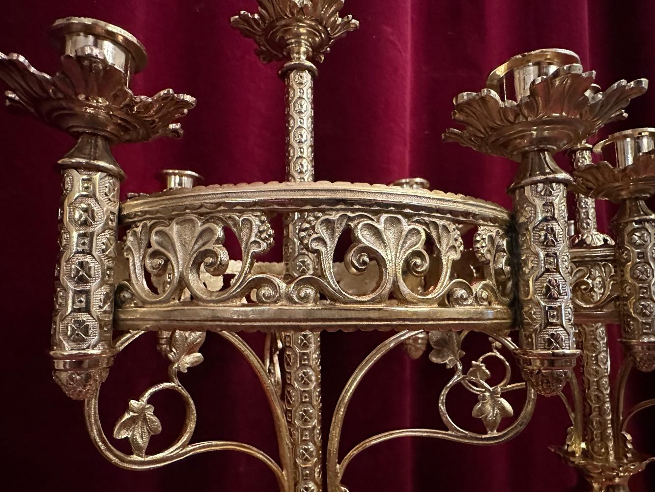 Pair Romanesque - Style Candle Holders