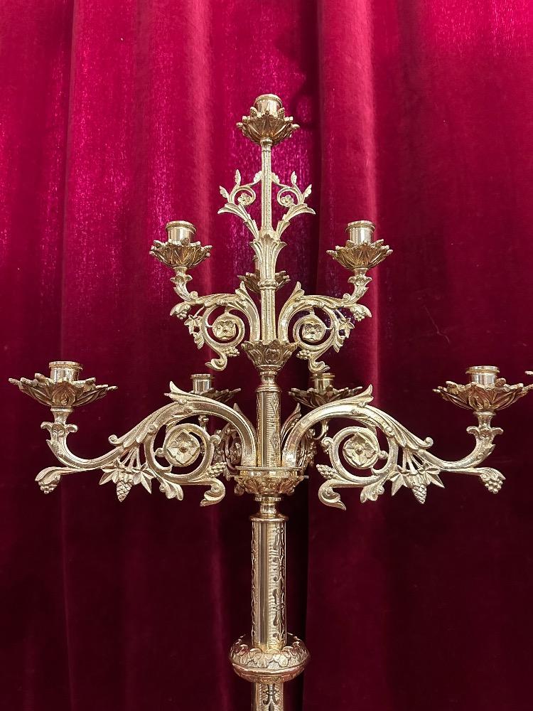 Pair Romanesque - Style Candle Holders