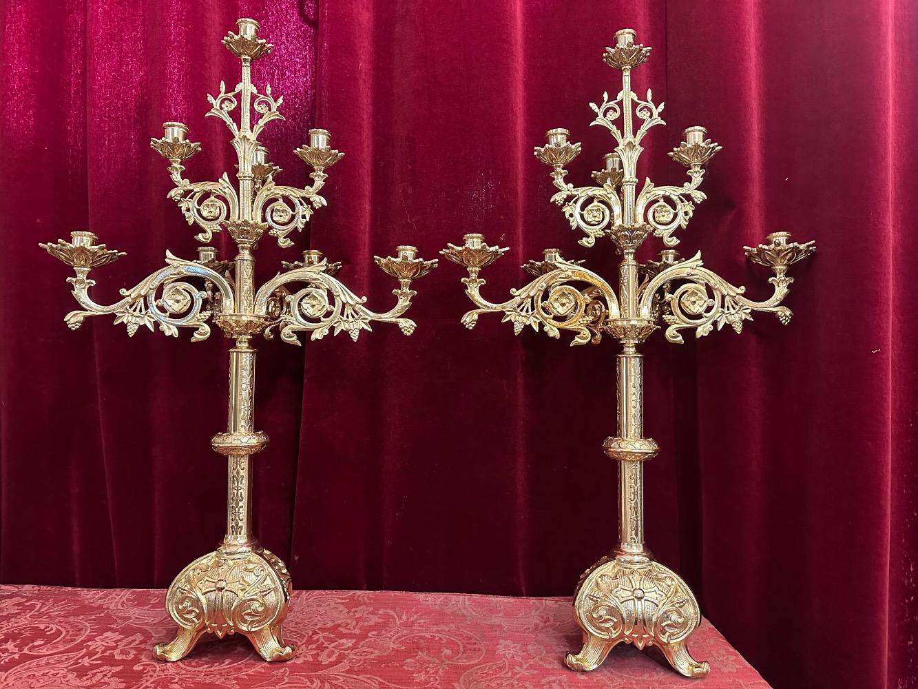 Pair Romanesque - Style Candle Holders