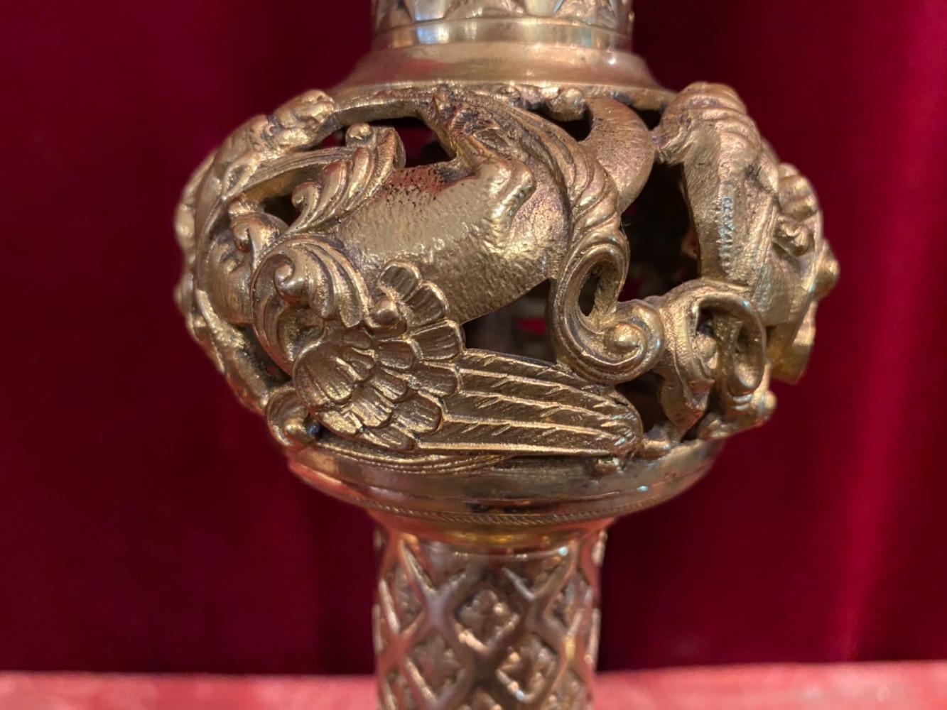 Pair Romanesque - Style Candle Holders