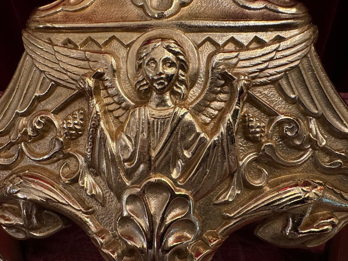 Pair Romanesque - Style Candle Holders Measures Without Pin
