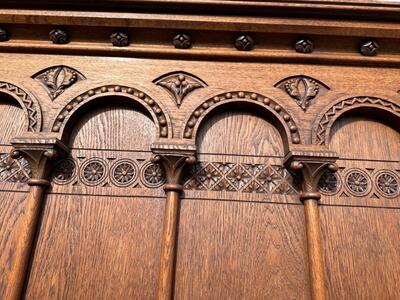 Choir Seats  style Romanesque - Style en Oak wood, Belgium  19 th century ( Anno 1890 )