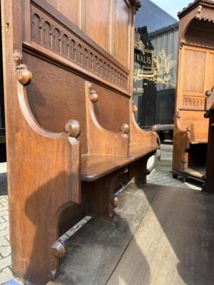 Choir Seats  style Romanesque - Style en Oak wood, Belgium  19 th century ( Anno 1890 )