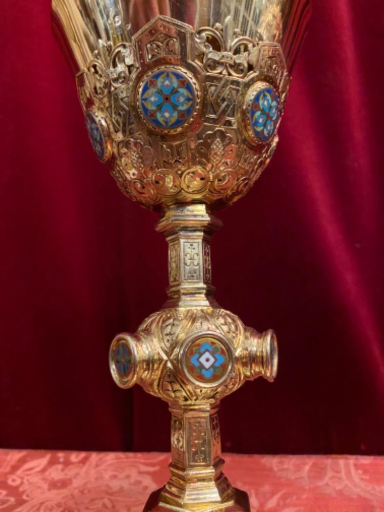 Pair Romanesque - Style Matching Chalice & Ciborium