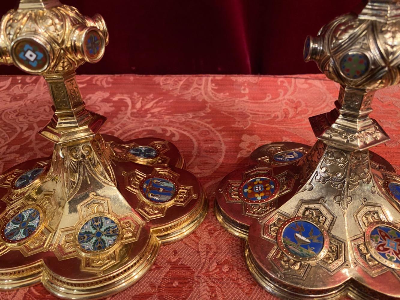 Pair Romanesque - Style Matching Chalice & Ciborium