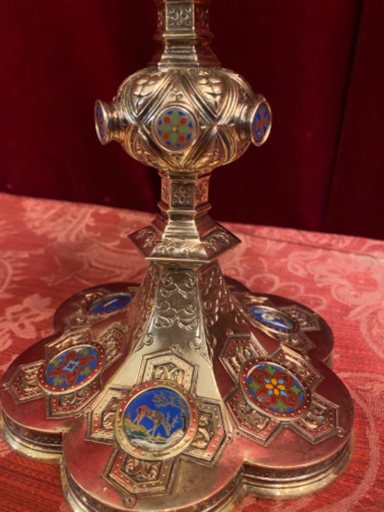 Pair Romanesque - Style Matching Chalice & Ciborium