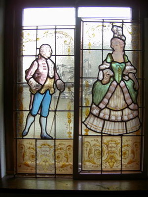 Stainded Glass Windows en glass, Dutch 19th century