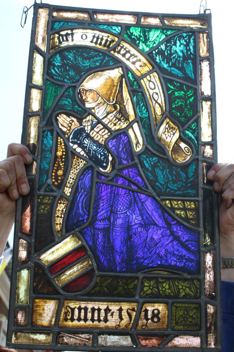 Pair  Stainded Glass Windows