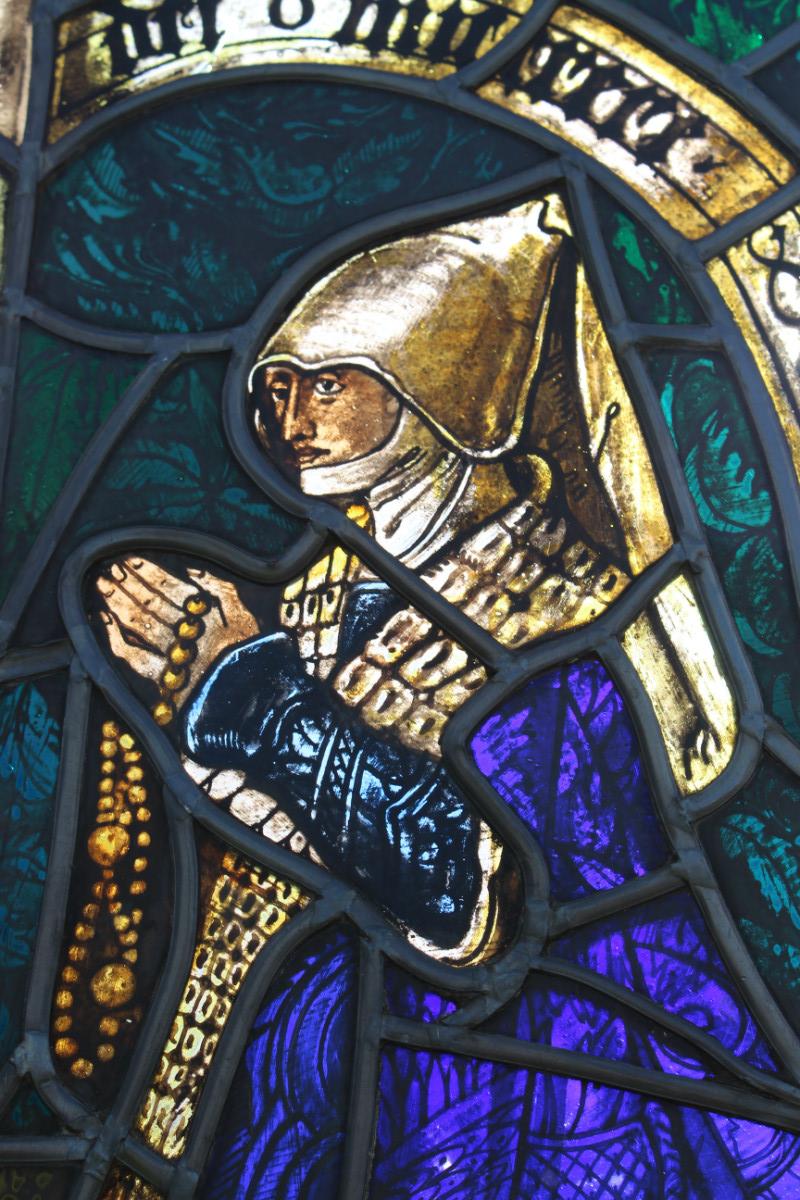 Pair  Stainded Glass Windows