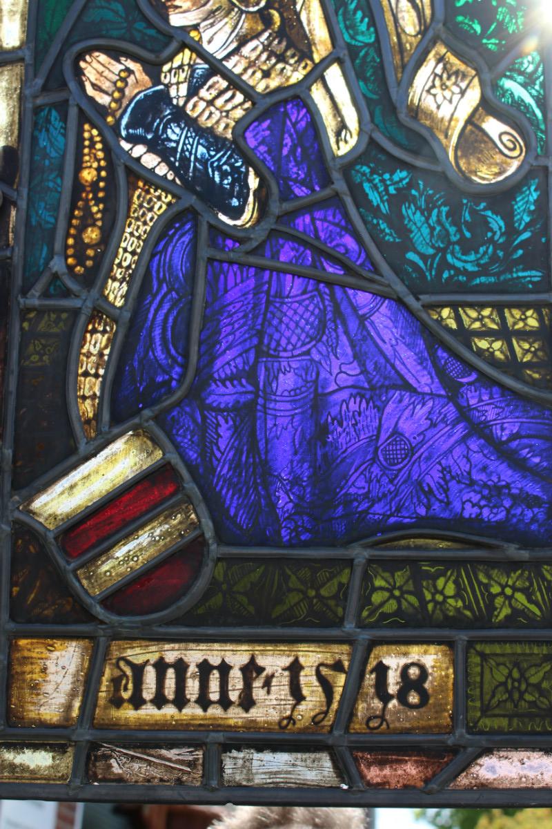 Pair  Stainded Glass Windows