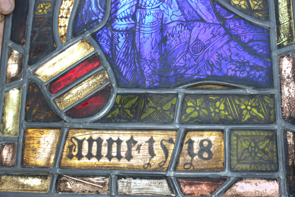 Pair  Stainded Glass Windows