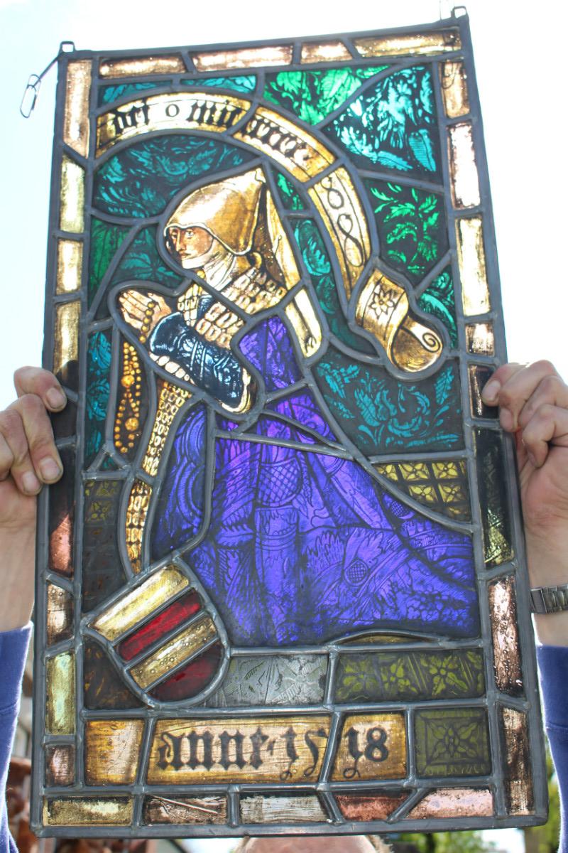 Pair  Stainded Glass Windows