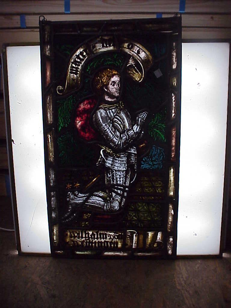 Pair  Stainded Glass Windows