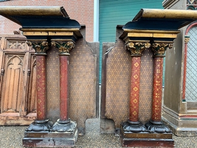 Panneling Stands Chapels And More en Oak Wood, France 19th century