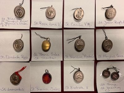 Series Of 13 Relics Originally Sealed Italy 19th century