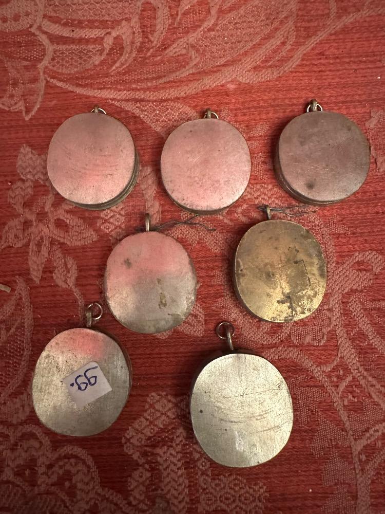 Series Of 7 Multi - Reliquaries Ex Ossibus Relics Of 20 Important Saints