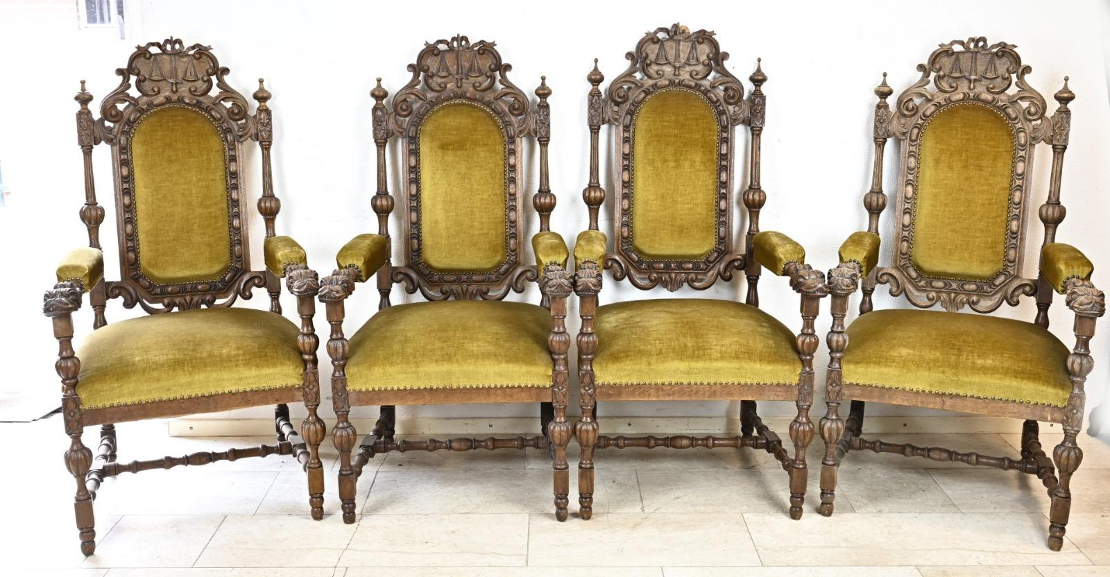 Set  4 Chairs From Dutch Court Breda Netherlands