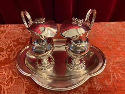 Cruets style Baroque - Style en Silver / Dish Silver Plated, Belgium 19 th century ( Anno 1865 )