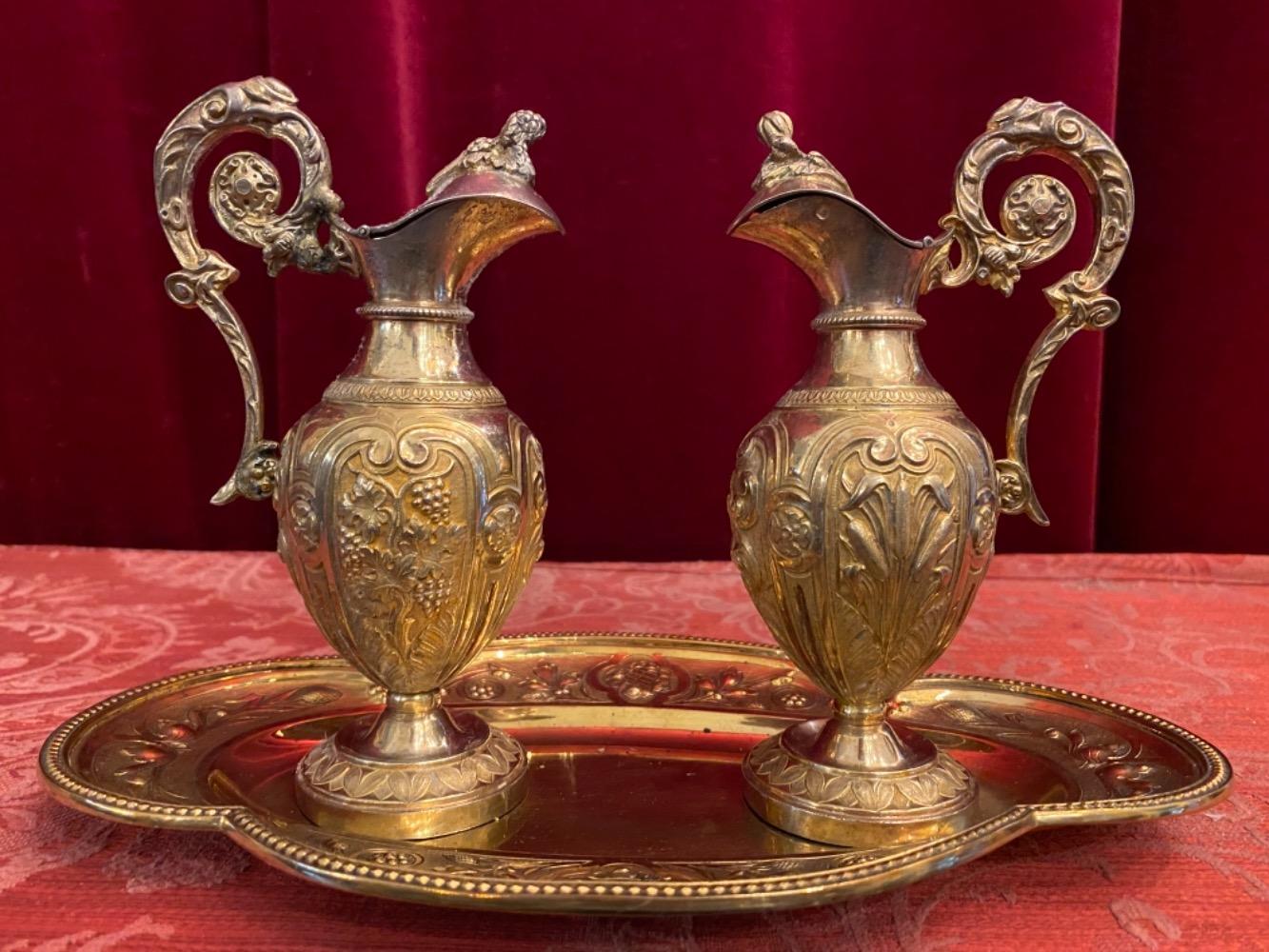 Set Baroque - Style Cruets Full Silver