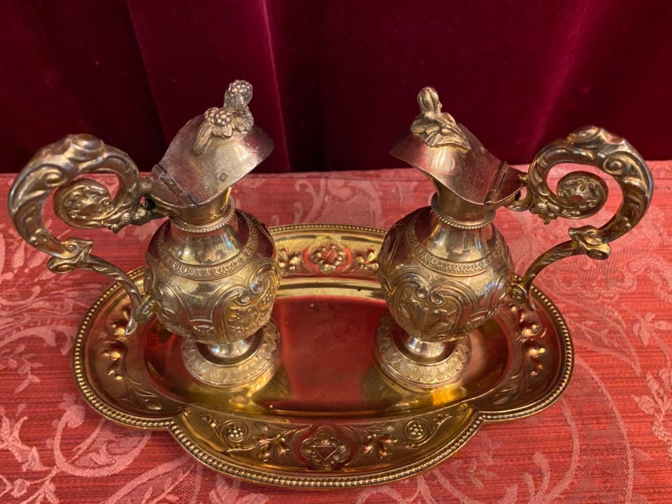 Set Baroque - Style Cruets Full Silver