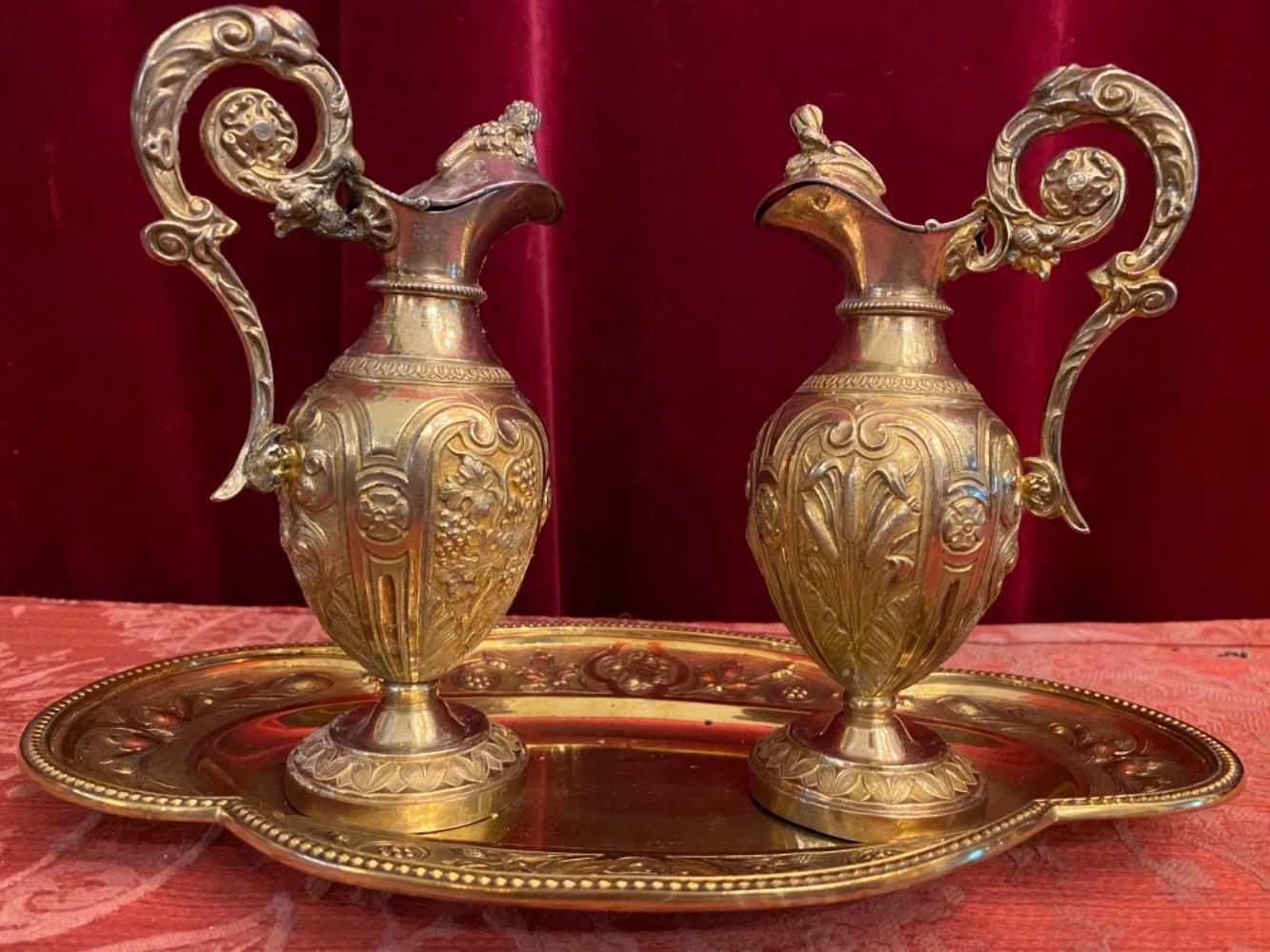 Set Baroque - Style Cruets Full Silver