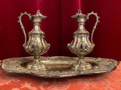 Cruets Stamped : A Favier Lyon. Full Silver style Baroque - Style en Full - Silver, Lyon - France 18 th century