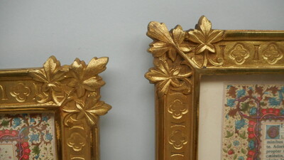 Canon Boards Measurements : 1 X 62 W X 45 H Cm. 2 X 40 W  X 30 H Cm.  en Bronze / Glass, Belgium  19 th century