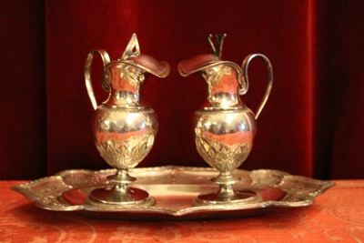 Cruets.  en silver, Belgium 19th century