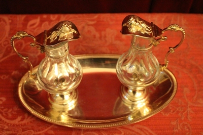 Cruets en Silver / Glass, France 19th century