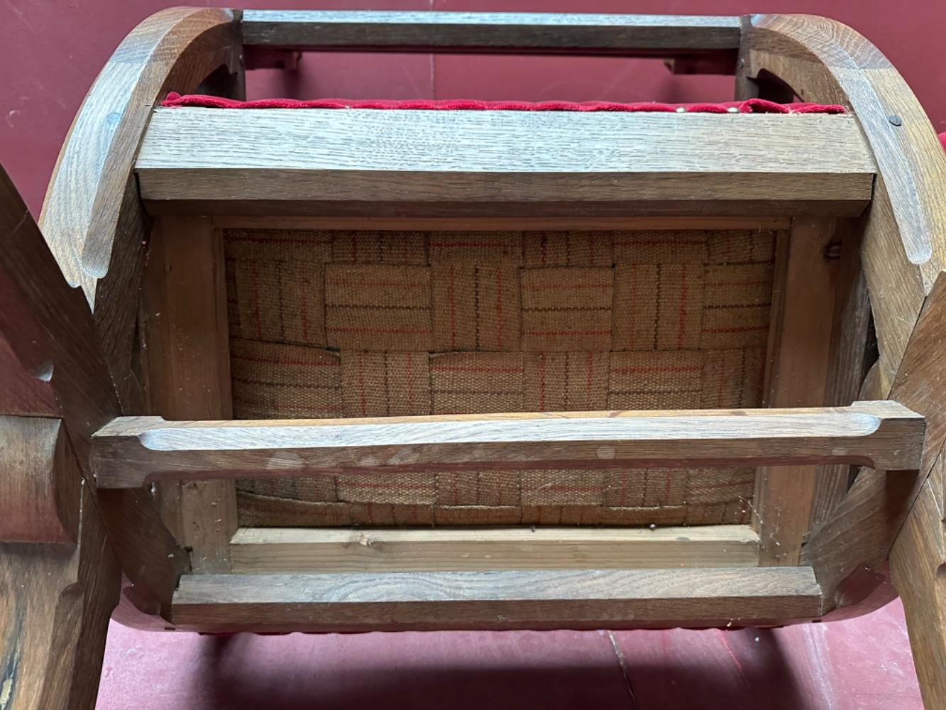 Set Gothic - Style Solid Oak Sediliae Completely & Professionally Refit According To The Traditional Methods And With Original Materials.