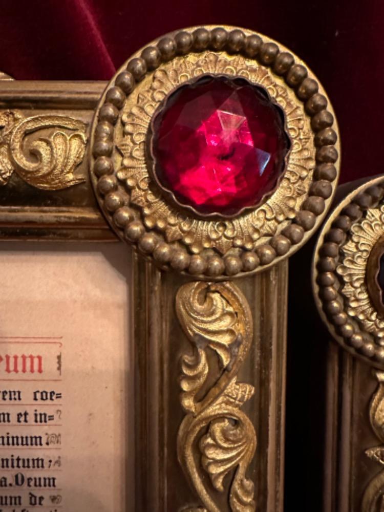 Set Romanesque - Style Canon Boards Measurements : 1 X 43 W X 52 H Cm. 2 X 30 W  X 47 H Cm.