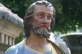 St. Joseph Statue  en Terra - Cotta Polychrome, France 19 th century