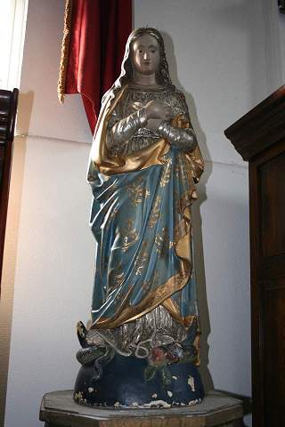 ST. MARY STATUE PLASTER POLYCHROME 