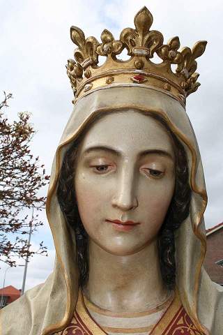 STATUE ST. BARBARA WOOD POLYCHROME