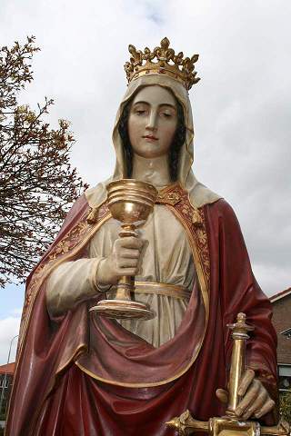 STATUE ST. BARBARA WOOD POLYCHROME