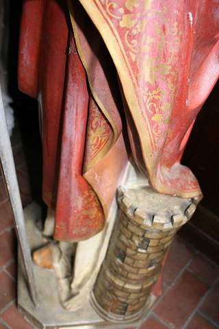 STATUE ST. BARBARA WOOD POLYCHROME