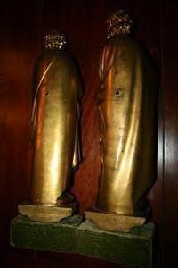 Two Images , Full Bronze , Apostles  St. Simon / St. John