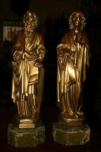 Two Images , Full Bronze , Apostles  St. Simon / St. John