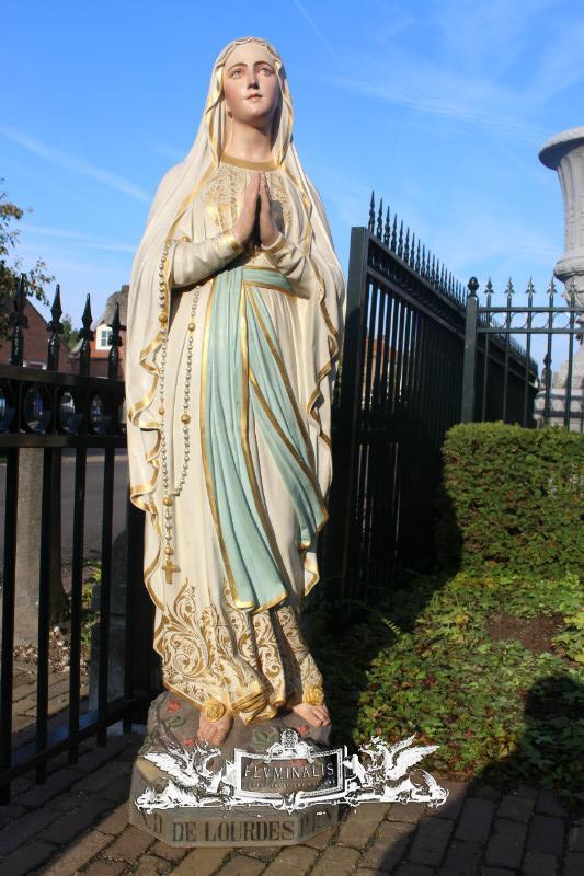 1 St. Mary Lourdes Statue Signed Henri Gerard Religious Church
