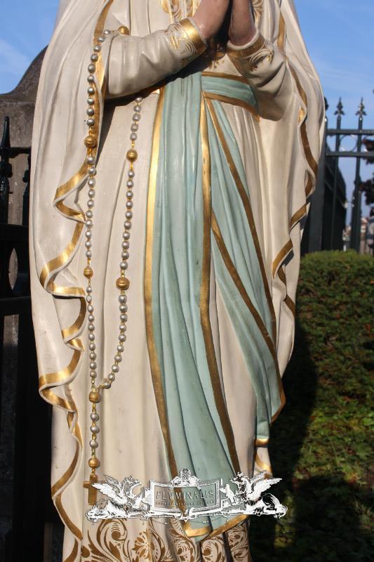 1 St. Mary Lourdes Statue Signed Henri Gerard Religious Church
