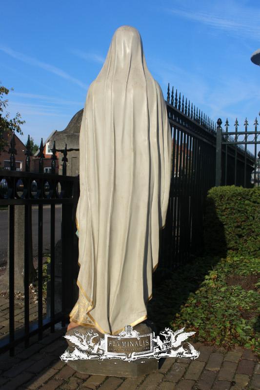 1 St. Mary Lourdes Statue Signed Henri Gerard Religious Church
