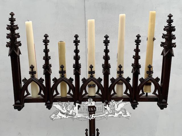 Gothic - style Pair Candle Holders - Antique CandleSticks - Fluminalis