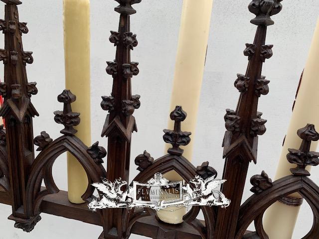 Gothic - style Pair Candle Holders - Antique CandleSticks - Fluminalis