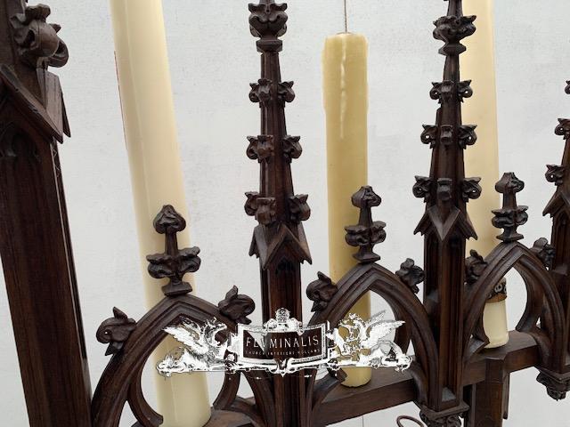 Gothic - style Pair Candle Holders - Antique CandleSticks - Fluminalis